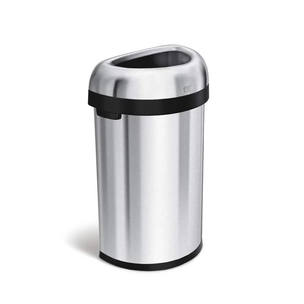 Simplehuman 60L Semi-Round Open Can - CW1468