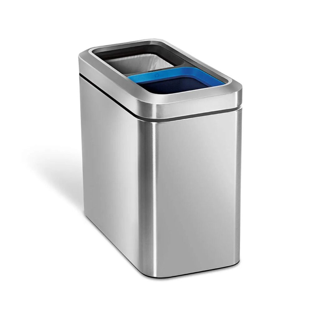 Simplehuman 20L Dual Compartment Slim Open Can